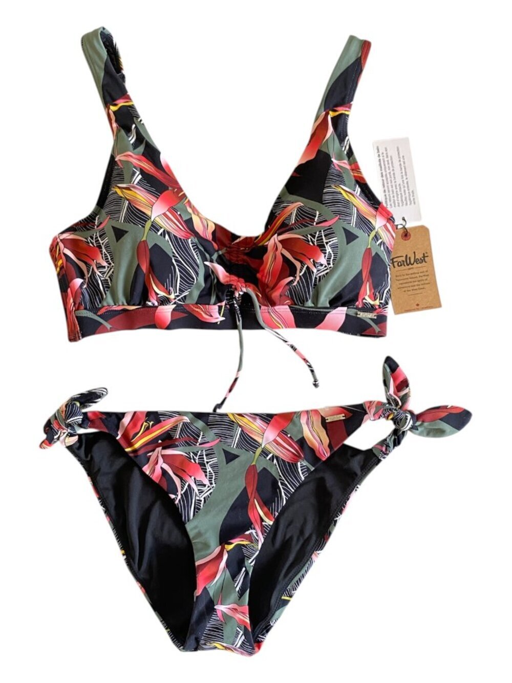 FarWest Boho Tropical Print Bikini Two Piece Set - NWT - M​​